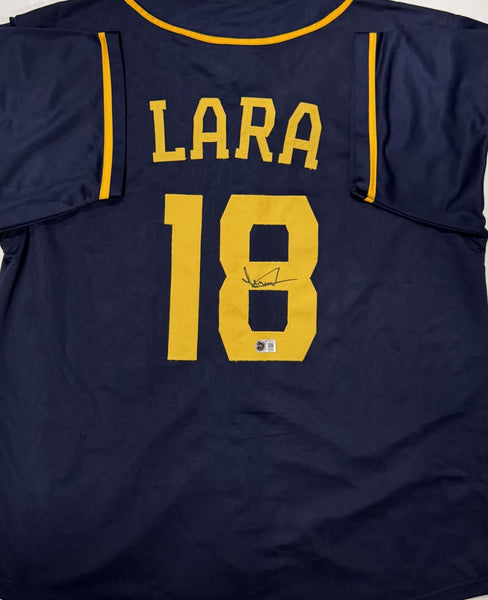 LUIS LARA Signed Custom Replica Navy Brewers Jersey AUTO - BAS