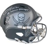 Mike Alstott Signed Tampa Bay Buccaneers F/S Helmet Slate SB Champ Beckett 54614