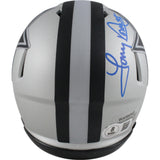 Tony Dorsett Autographed/Signed Dallas Cowboys Rave Mini Helmet Beckett 49602