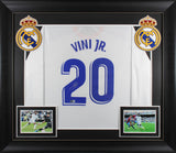Real Madrid Vinicius Vini Jr. Authentic Signed White Adidas Framed Jersey BAS