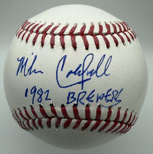 MIKE CALDWELL Signed Official MLB Baseball w/ "1982 Brewers" AUTO - BAS