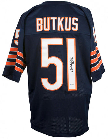 Dick Butkus Signed Chicago Bears Jersey Inscribed "HOF 79" (Beckett COA) L.B.