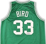 BOSTON CELTICS LARRY BIRD AUTOGRAPHED SIGNED GREEN JERSEY JSA STOCK #215743