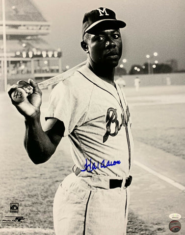 Braves Henry HANK AARON Signed 16x20 AUTO Photo #9 AUTO ~ HOF '82 1957 MVP JSA