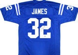 Edgerrin James Autographed Blue Pro Style Jersey - Beckett W Hologram *Black