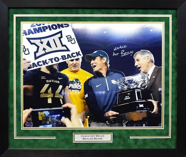 ART BRILES AUTOGRAPHED SIGNED BAYLOR BEARS FRAMED 16x20 PHOTO COA