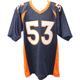 Bill Romanowski Autographed Pro Style Blue XL Jersey Beckett Witness 50825