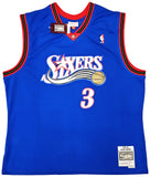 76ERS ALLEN IVERSON AUTOGRAPHED AUTHENTIC M&N 1999-00 HWC JERSEY XXL BECKETT