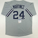 Autographed/Signed TINO MARTINEZ New York Grey Jersey PSA/DNA COA Auto