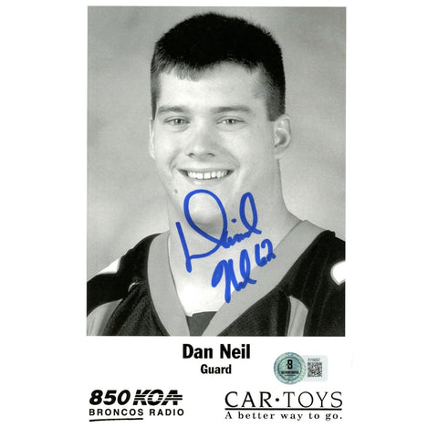 Dan Neil Autographed/Signed Denver Broncos 5.5x8.5 Photo Beckett 59236