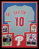 FRAMED PHILADELPHIA PHILLIES DARREN DAULTON AUTOGRAPHED SIGNED JERSEY JSA COA