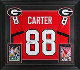 Georgia Jalen Carter Authentic Signed Red Pro Style Framed Jersey JSA Witness
