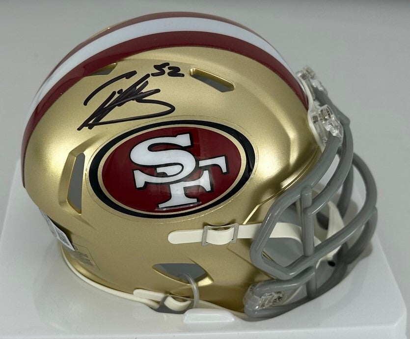 SF 49ers Linebacker PATRICK WILLIS Signed Riddell Speed Mini Helmet AU ...