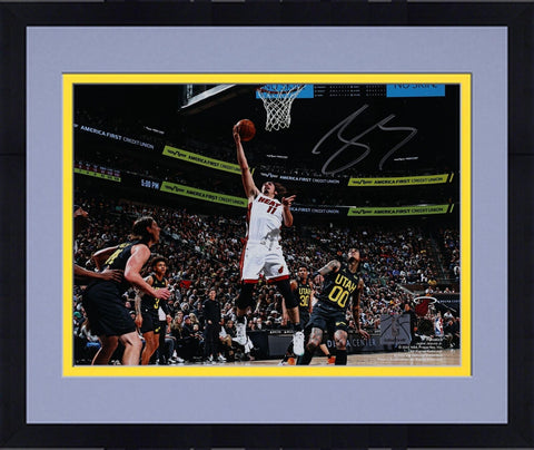 Framed Jaime Jaquez Jr. Miami Heat Autographed 8" x 10" Layup vs Utah Jazz Photo