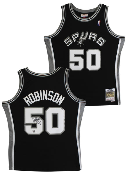 Spurs David Robinson Signed Black 1998-99 M&N Swingman HWC Jersey Fanatics