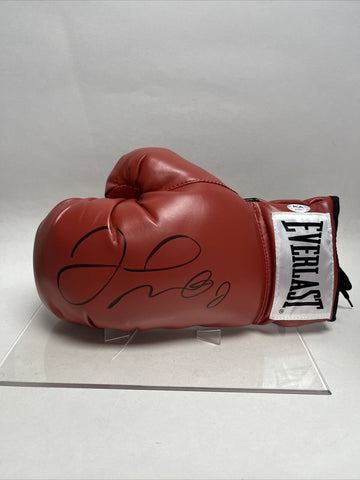 Floyd Mayweather Autographed Everlast Red Vinyl Boxing Glove, left hand, PSA