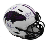 Lewis, Ngata, Reed, and Suggs Signed Ravens Speed Authentic Lunar NFL Helmet