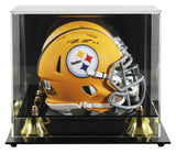 Steelers Pat Freiermuth Signed 2025 On-Field Alt Speed Mini Helmet W/ Case BAS W