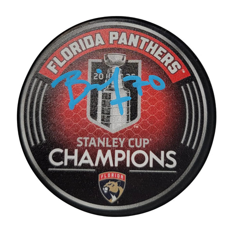 Jesper Boqvist Autographed Florida Panthers 2025 Stanley Cup Champions Puck JSA