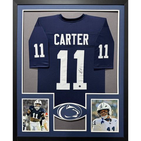 Abdul Carter Autographed Signed Framed Penn State Authentics Ink Jersey