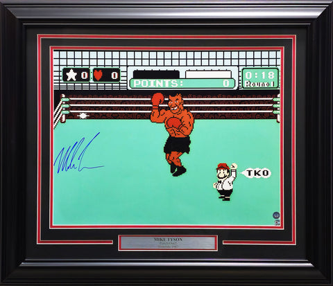 MIKE TYSON AUTOGRAPHED FRAMED 16X20 PHOTO NINTENDO PUNCH-OUT!! BECKETT QR 224813