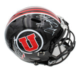Steve Smith Sr. Signed Utah Utes Speed Full Size Black NCAA Helmet