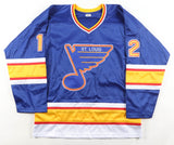 Adam Oates Signed St. Louis Blues Jersey Inscribed "HOF 12" (JSA COA) 5xAll Star