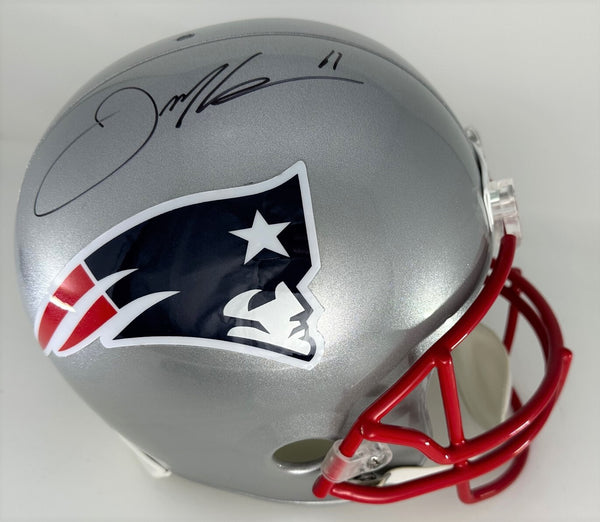 Patriots JULIAN EDELMAN Signed Riddell Full Size VSR4 Replica Helmet AUTO - JSA