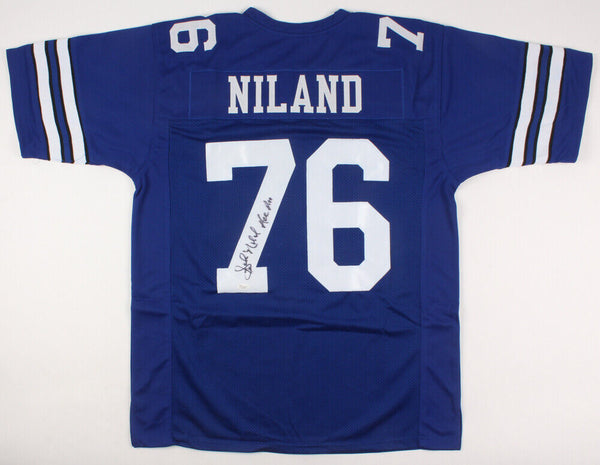 John Niland Signed Cowboys Jersey Inscribed "All Pro" (JSA) Dallas 6xPro Bowl
