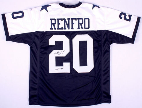 Mel Renfro Signed Dallas Cowboys Jersey Inscribed "HOF 96" (JSA COA)
