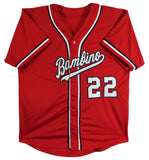 Juan Soto Authentic Signed Red Pro Style Jersey BAS Witnessed #WL84258