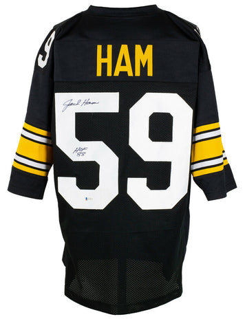 Jack Ham Signed Black Custom Pro Style Football Jersey HOF 88 BAS ITP