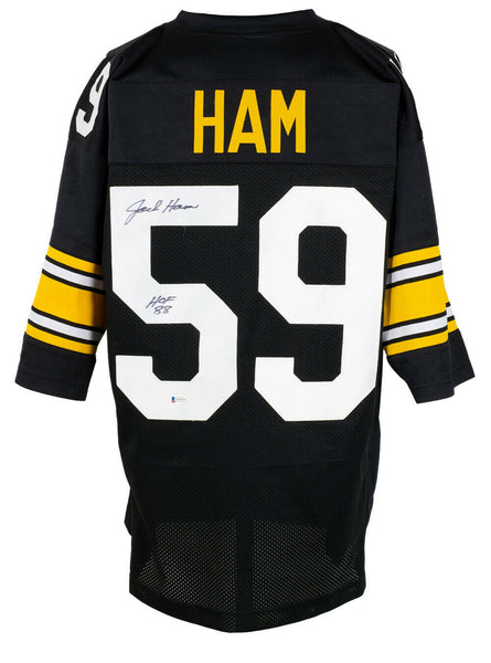 Jack Ham Signed Black Custom Pro Style Football Jersey HOF 88 BAS ITP