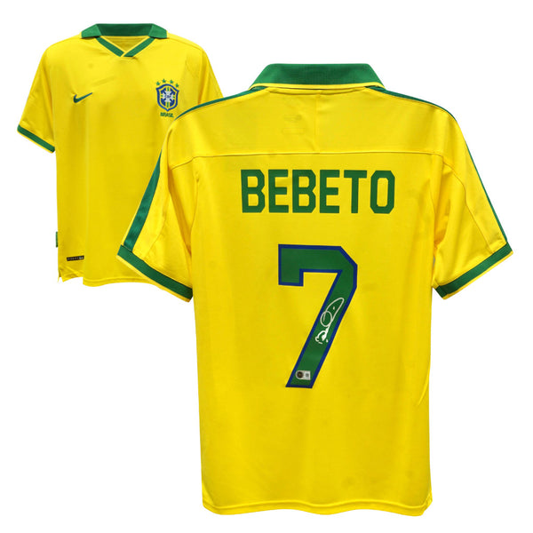 Bebeto Signed Brazil FC Soccer Jersey #7 with Beckett COA