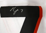 Atlanta Falcons Bijan Robinson Autographed White Jersey Beckett BAS QR #W370192