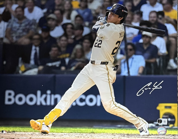 CHRISTIAN YELICH Signed 16X20 Photo #6 AUTO - Milwaukee Brewers - BAS