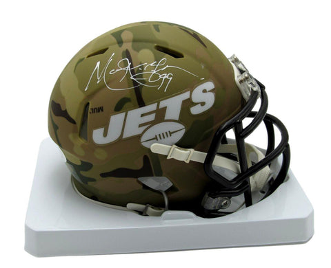 Mark Gastineau Autographed Camo Mini Football Helmet New York Jets JSA