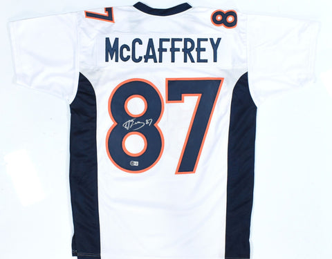 Ed McCaffrey Autographed White Pro Style Jersey - Beckett W Hologram *Black