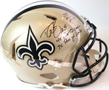Drew Brees New Orleans Saints Autographed/Inscribed Helmet w/case Fanatics COA