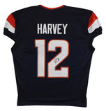 R.J. Harvey Authentic Signed Navy Procut Style Jersey Autographed JSA Witness