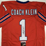 Autographed/Signed HENRY WINKLER Coach Klein The Waterboy Jersey JSA COA Auto