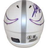 Adrian Peterson Autographed Minnesota Vikings 24 Alt Mini Helmet Beckett W 50843