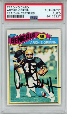 Archie Griffin Autographed/Signed 1977 Topps #269 Trading Card PSA Slab 43706