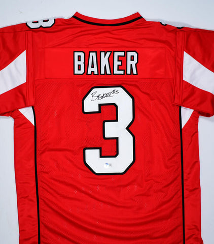 Budda Baker Autographed Red Pro Style Black Jersey- Beckett W Hologram *Black