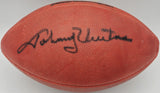 Johnny Unitas Autographed NFL Leather Football Baltimore Colts Beckett #A75841