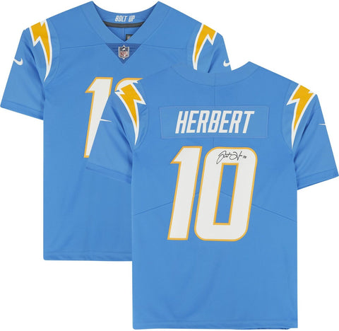 Justin Herbert Los Angeles Chargers Autographed Powder Blue Nike Limited Jersey
