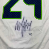 Framed Autographed/Signed Marshawn Lynch 35x39 Seahawks Jersey Fanatics COA