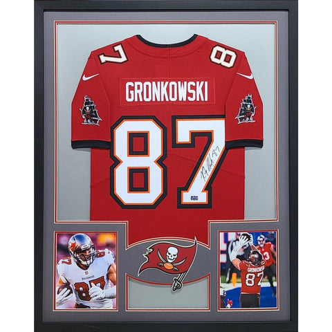 Rob Gronkowski Autographed Signed Framed Buccaneers Jersey RADTKE