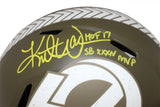 Kurt Warner Signed Los Angeles Rams Authentic Salute Helmet BAS 40392