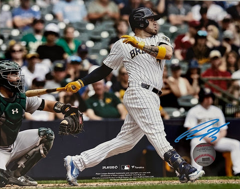 Brewers Catcher VICTOR CARATINI Signed 8x10 Photo #3 AUTO